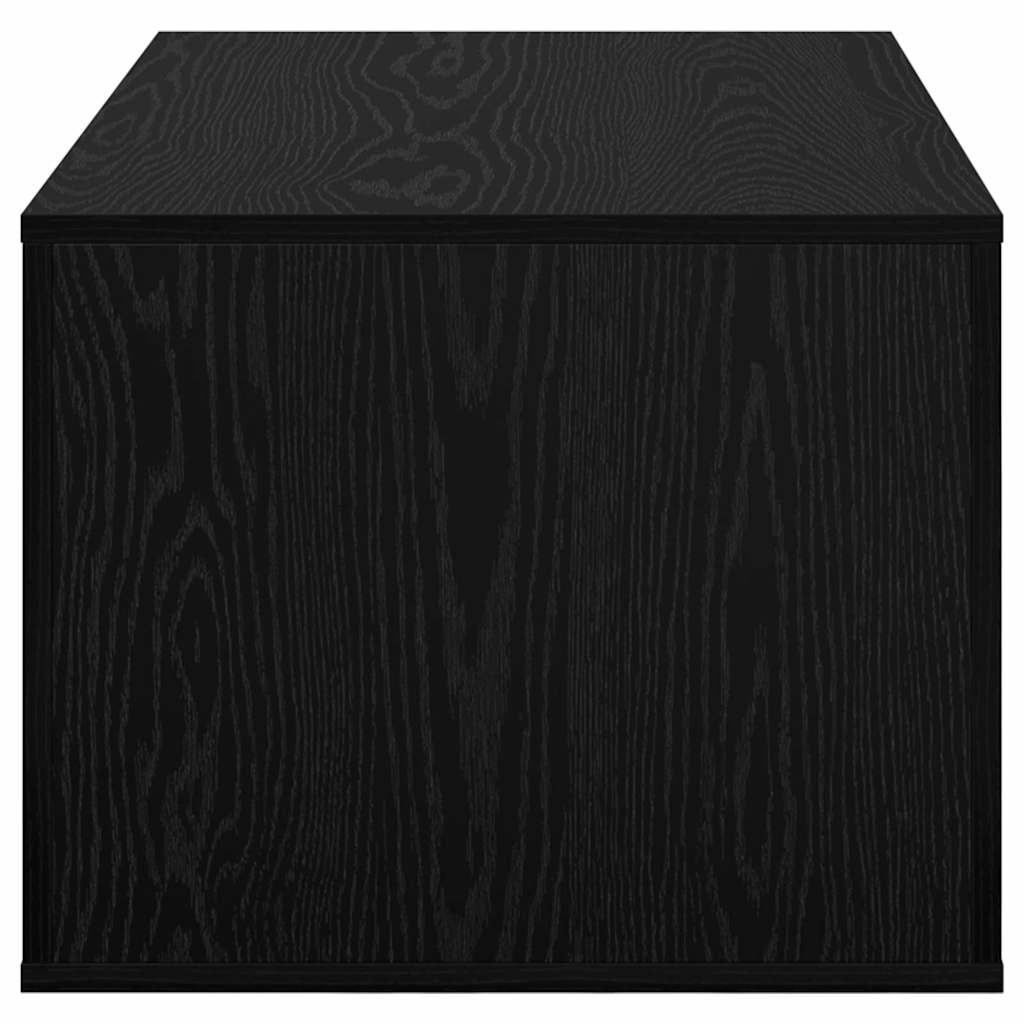 Coffee Table Black Oak 80 x 50 x 40 cm Engineered Wood