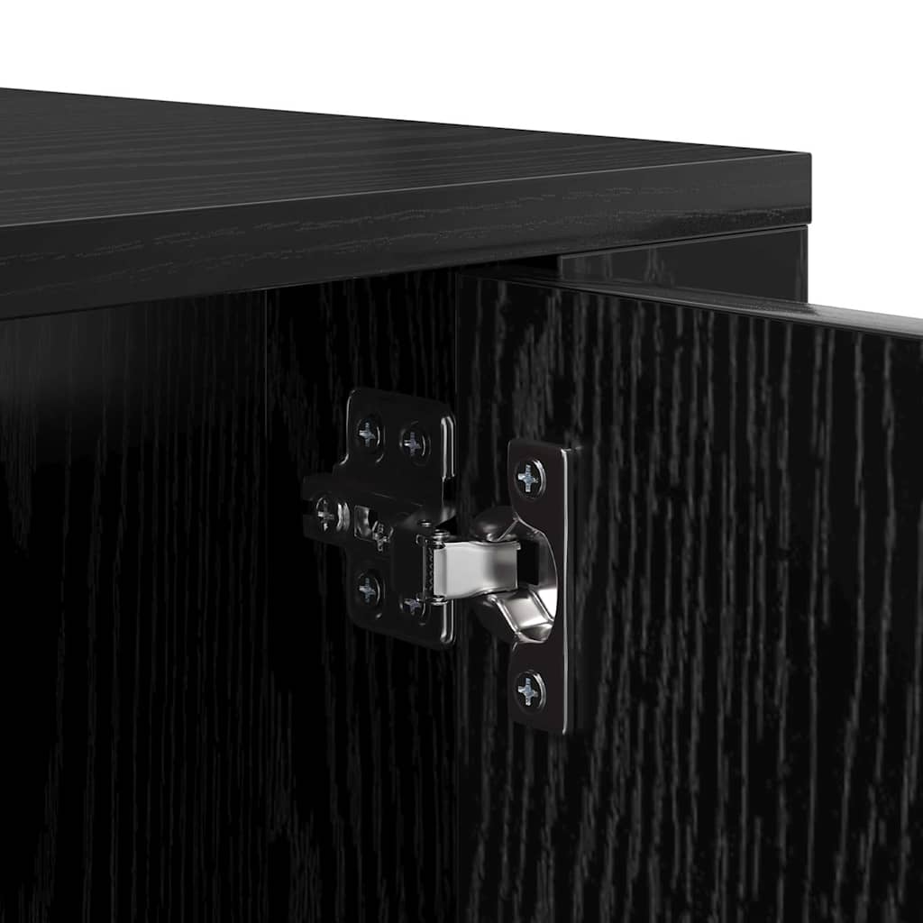 80 x 34.5 x 40 cm Black Oak Engineered Wood