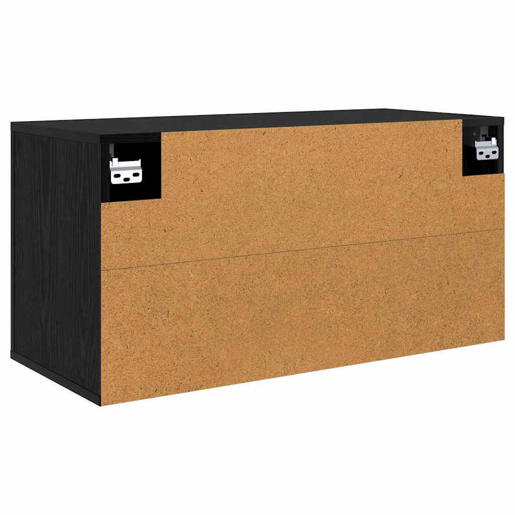 80 x 34.5 x 40 cm Black Oak Engineered Wood