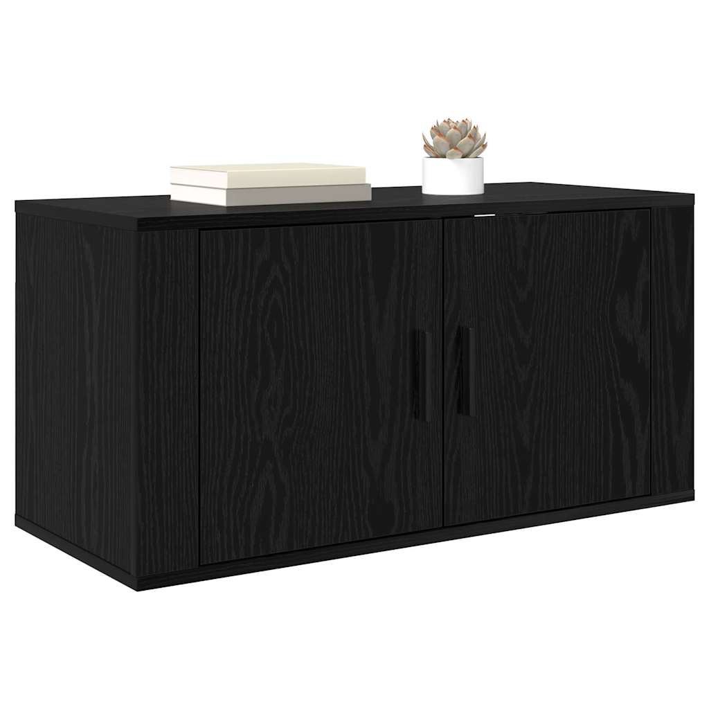 80 x 34.5 x 40 cm Black Oak Engineered Wood