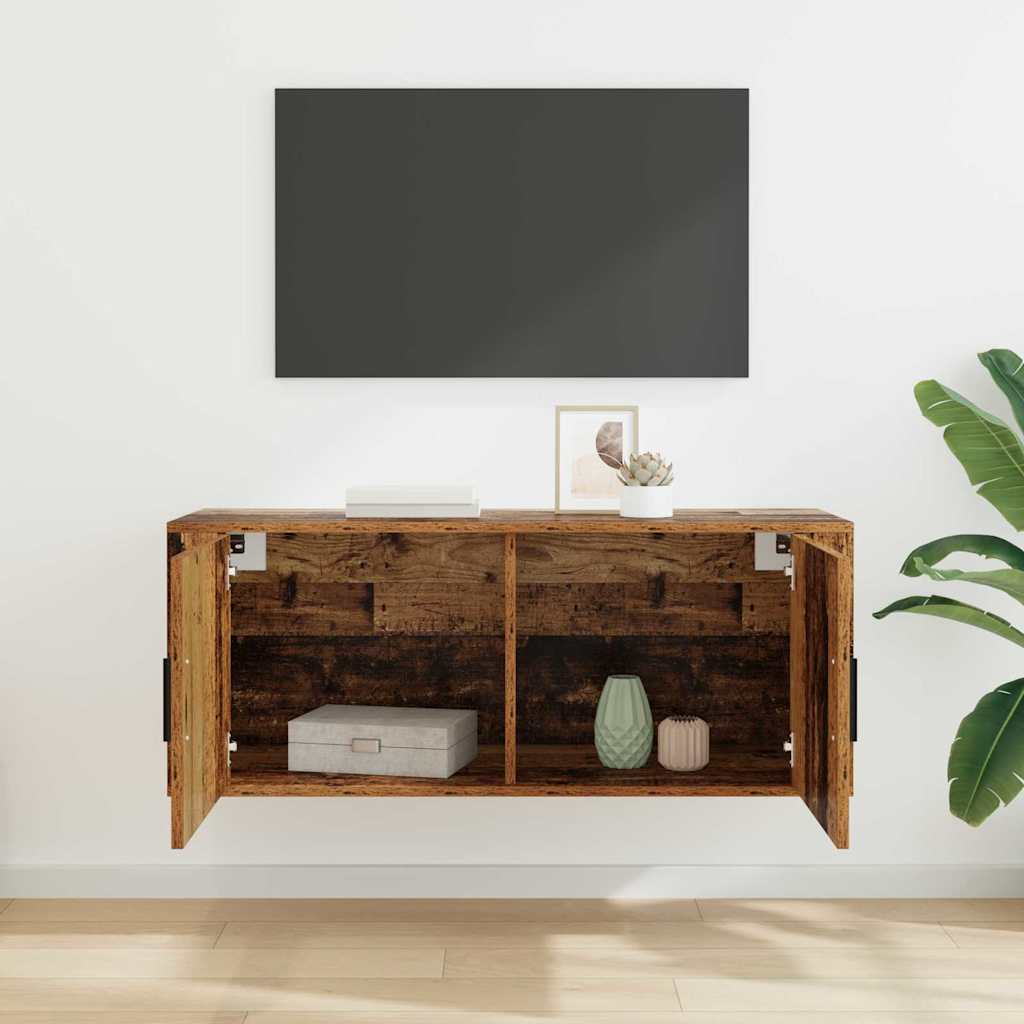 Wall Mounted TV Cabinet Old Wood 100 x 34.5 x 40 cm