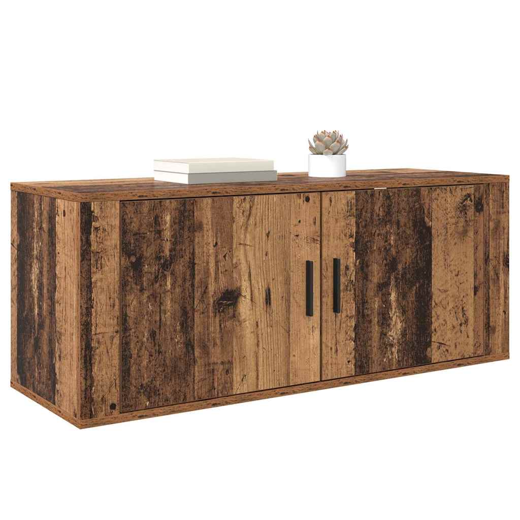 Wall Mounted TV Cabinet Old Wood 100 x 34.5 x 40 cm