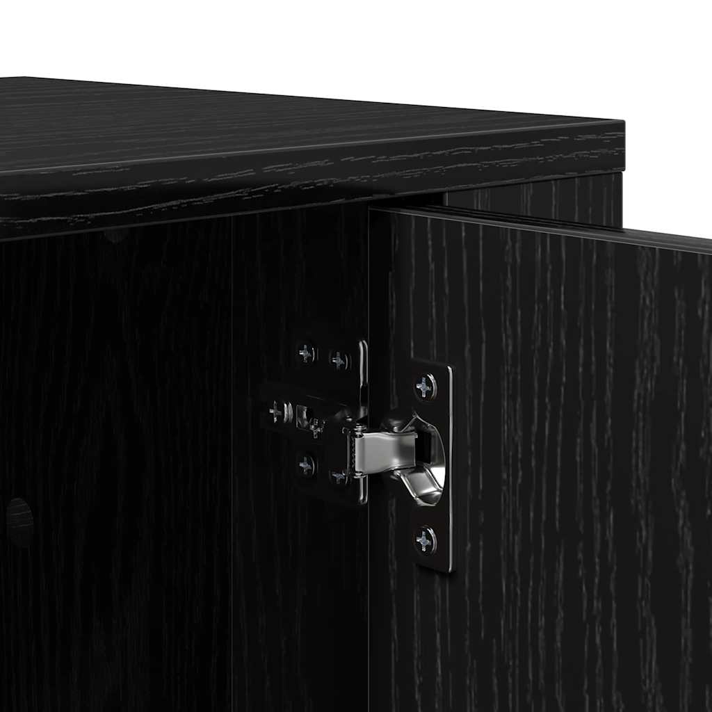 TV Cabinet Black Oak 100 x 31.5 x 35 cm Engineered Wood