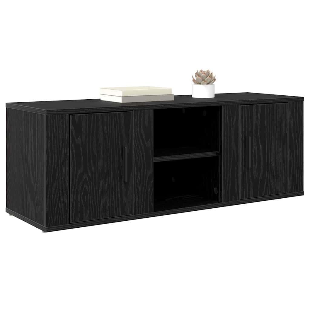 TV Cabinet Black Oak 100 x 31.5 x 35 cm Engineered Wood