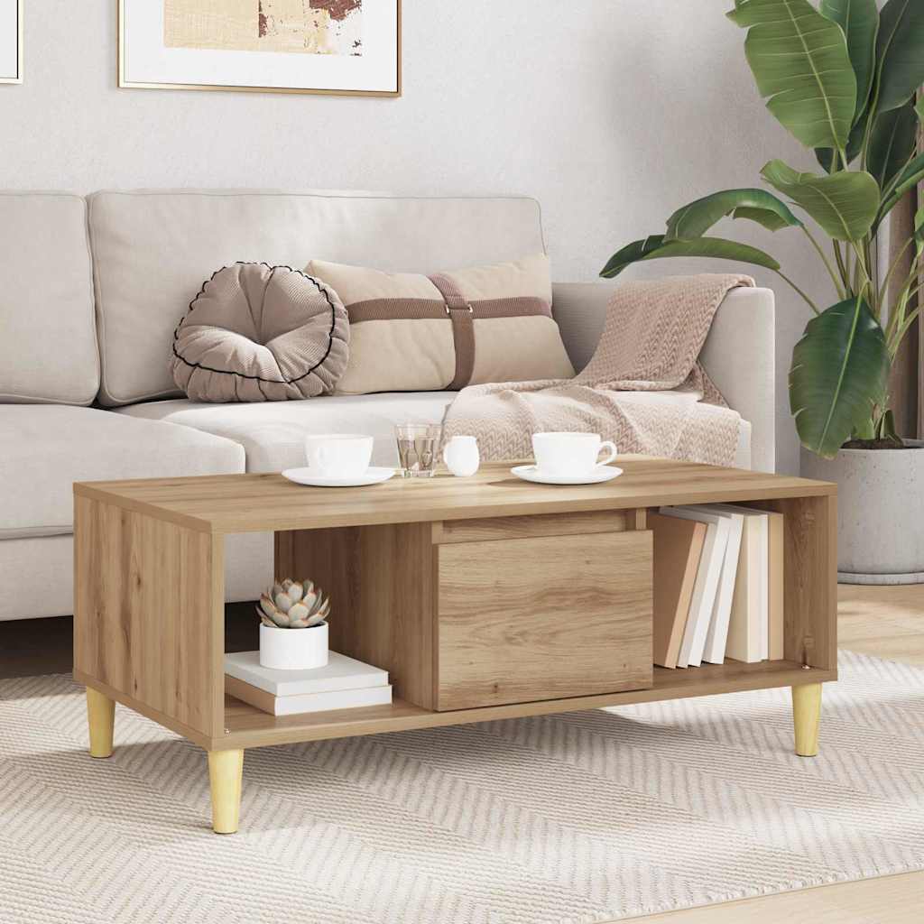 Coffee Table Artisan Oak 90 x 50 x 26.5 cm Engineered Wood