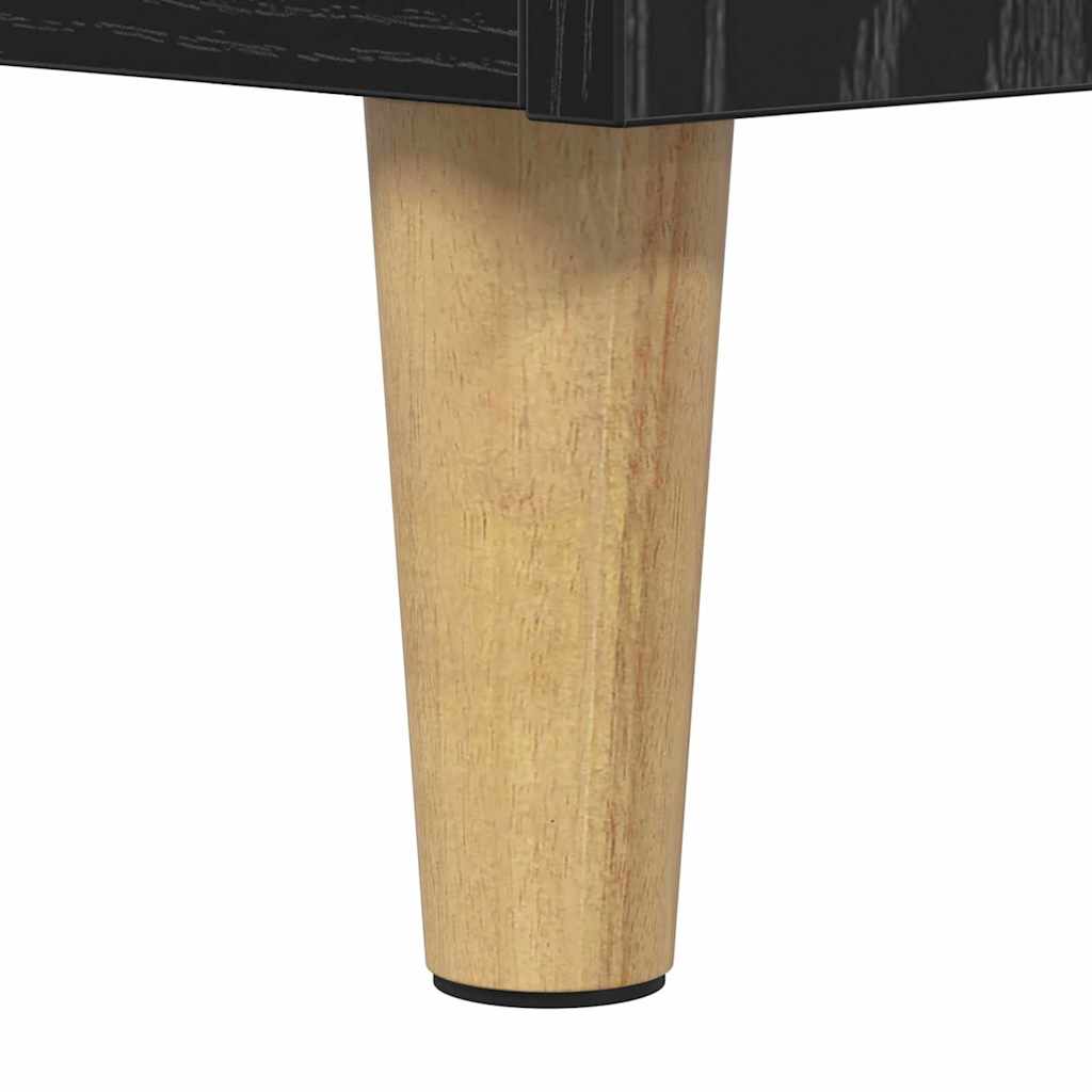 Coffee Table Black Oak 90 x 50 x 26.5 cm Engineered Wood