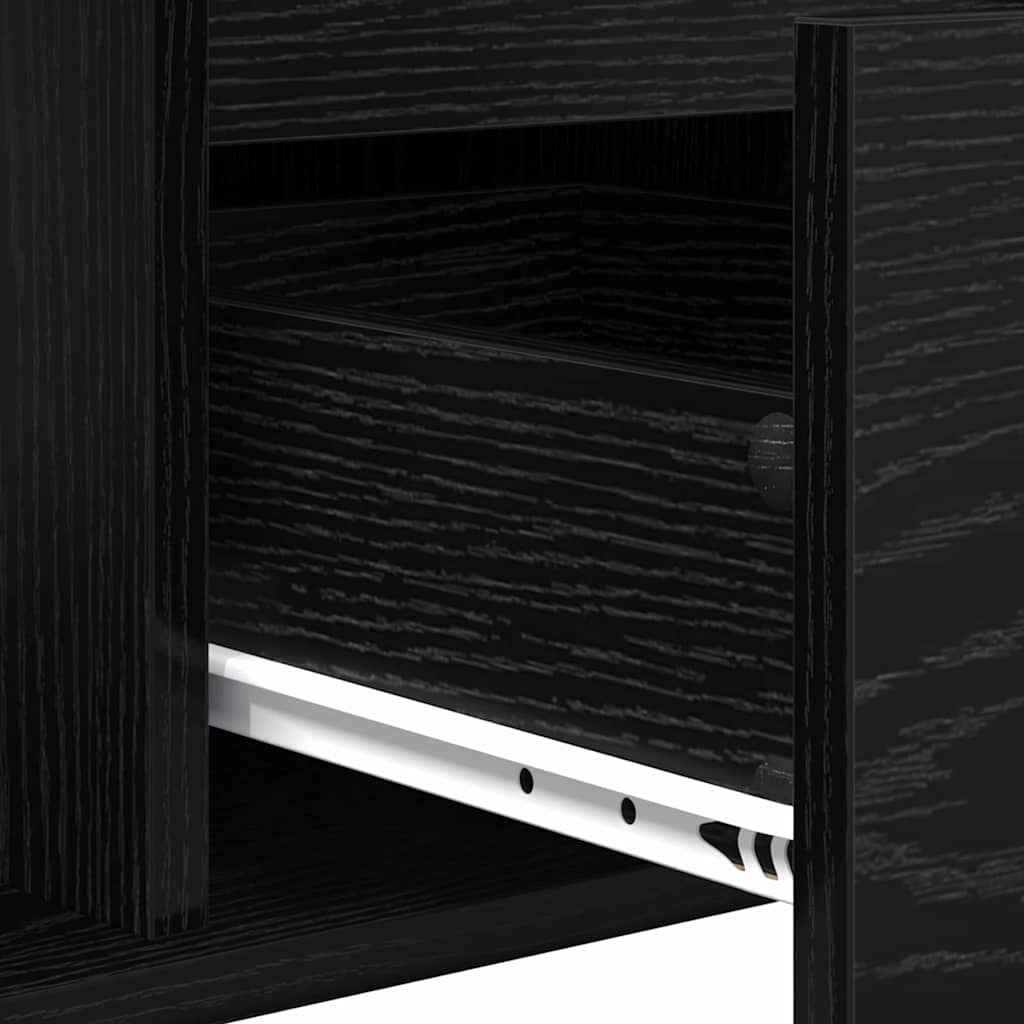 Coffee Table Black Oak 90 x 50 x 26.5 cm Engineered Wood