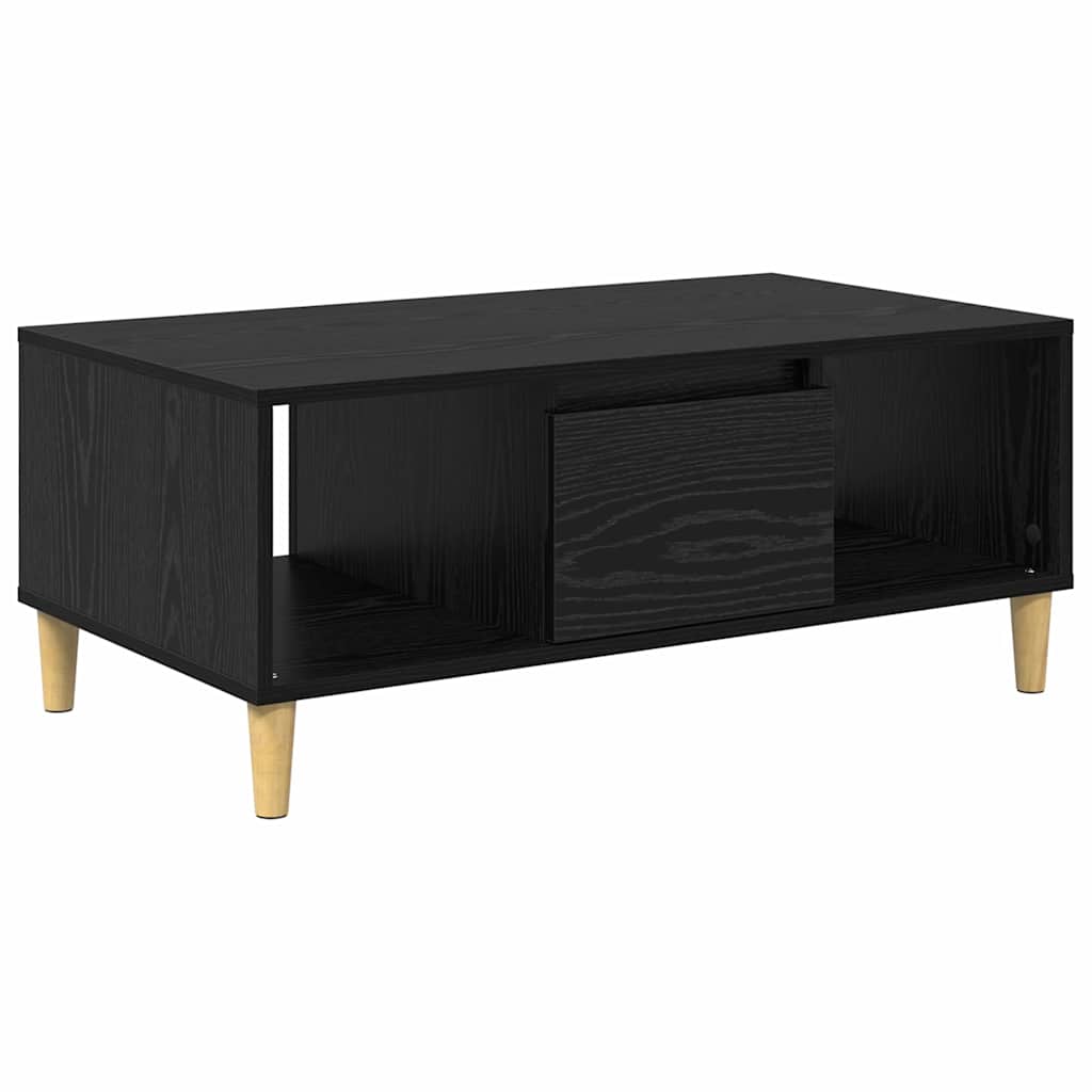 Coffee Table Black Oak 90 x 50 x 26.5 cm Engineered Wood