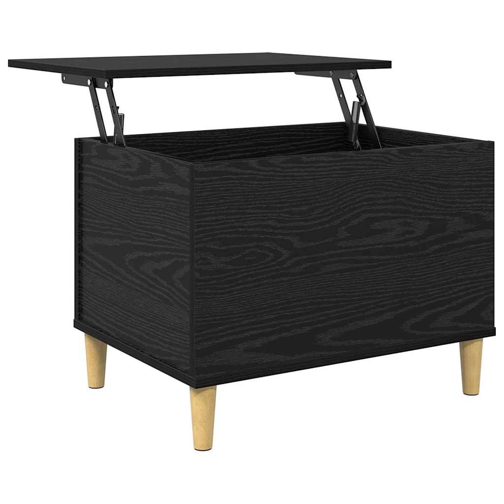 Bedside Cabinet Black Oak 60 x 44.5 x 45 cm Engineered Wood