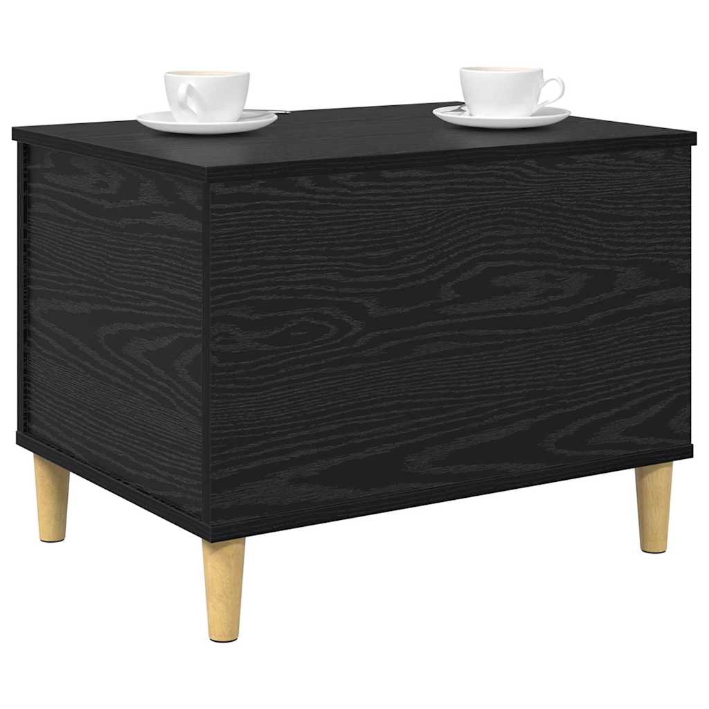 Bedside Cabinet Black Oak 60 x 44.5 x 45 cm Engineered Wood