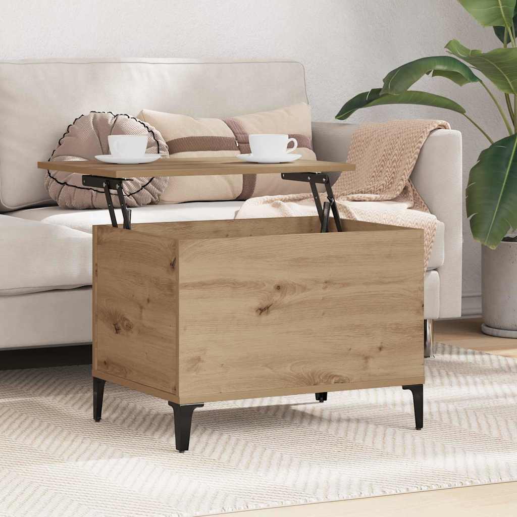 Coffee Table Artisan Oak 60 x 44.5 x 45 cm Engineered Wood