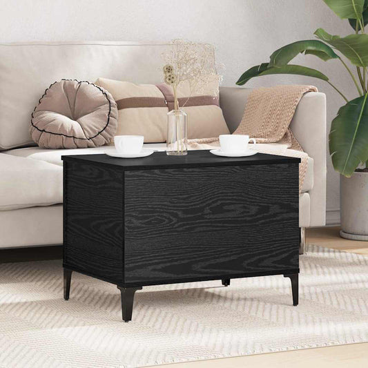 Coffee Table Black Oak 60 x 44.5 x 45 cm Engineered Wood