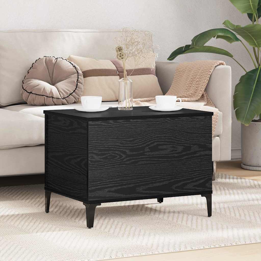 Coffee Table Black Oak 60 x 44.5 x 45 cm Engineered Wood