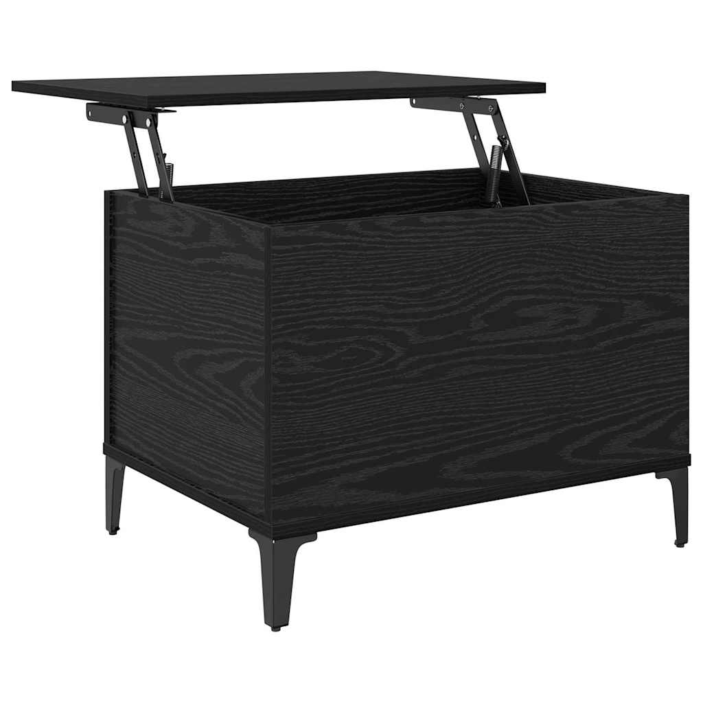 Coffee Table Black Oak 60 x 44.5 x 45 cm Engineered Wood