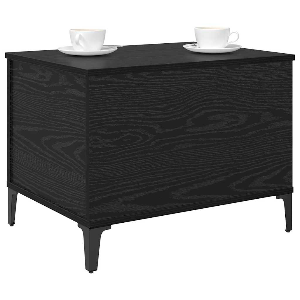 Coffee Table Black Oak 60 x 44.5 x 45 cm Engineered Wood