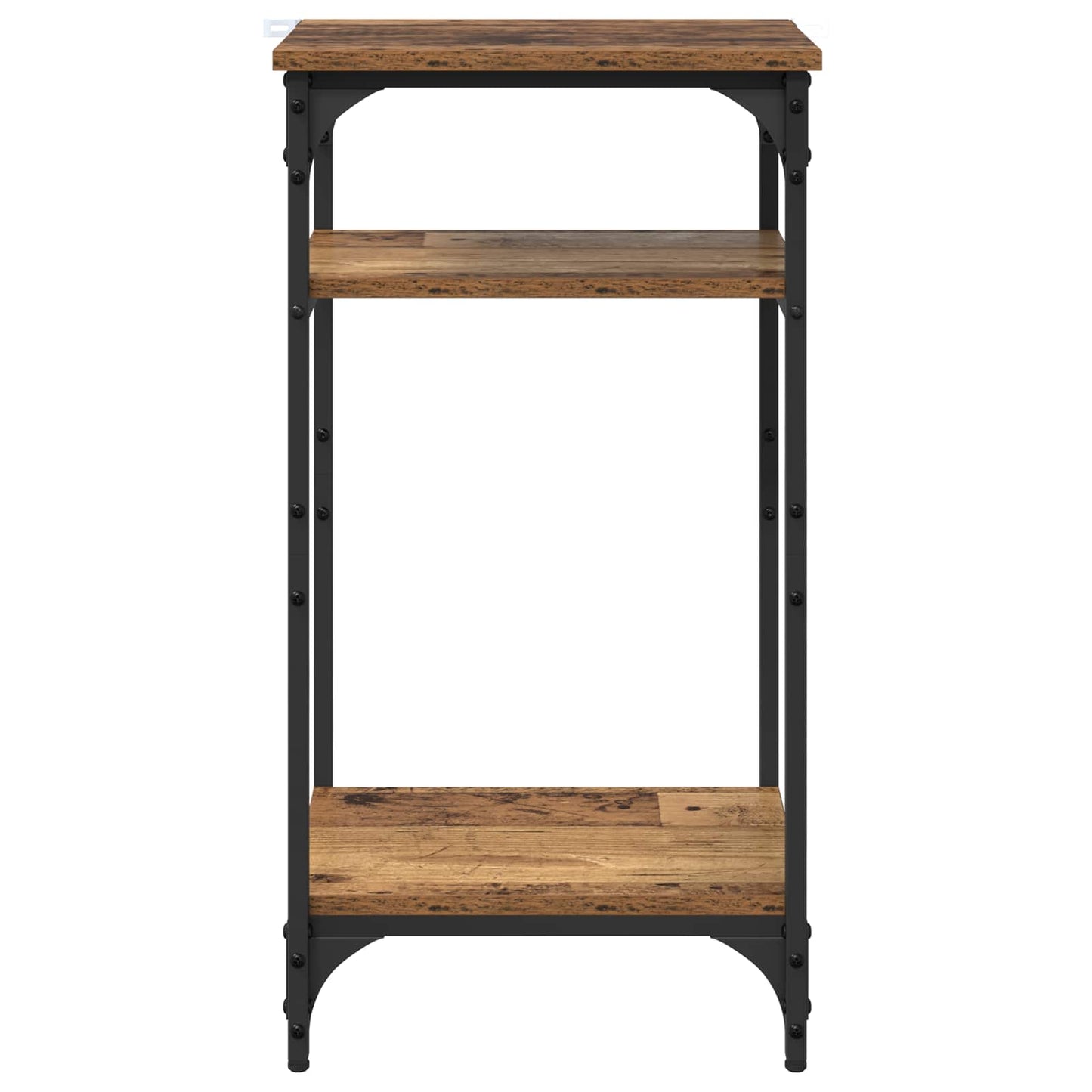 Side Table with Shelf Old Wood 40 x 30 x 75 cm Engineered Wood