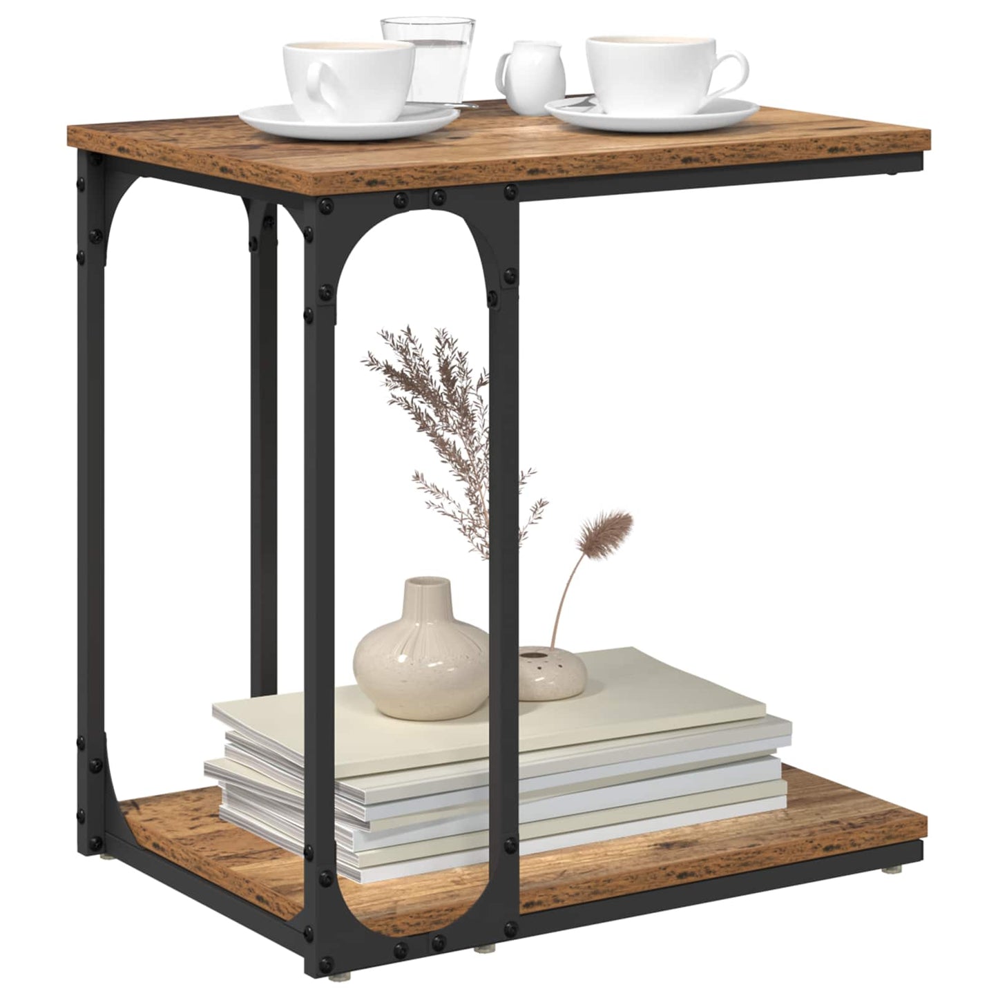 Side Table Old Wood 50 x 35 x 52 cm Engineered Wood