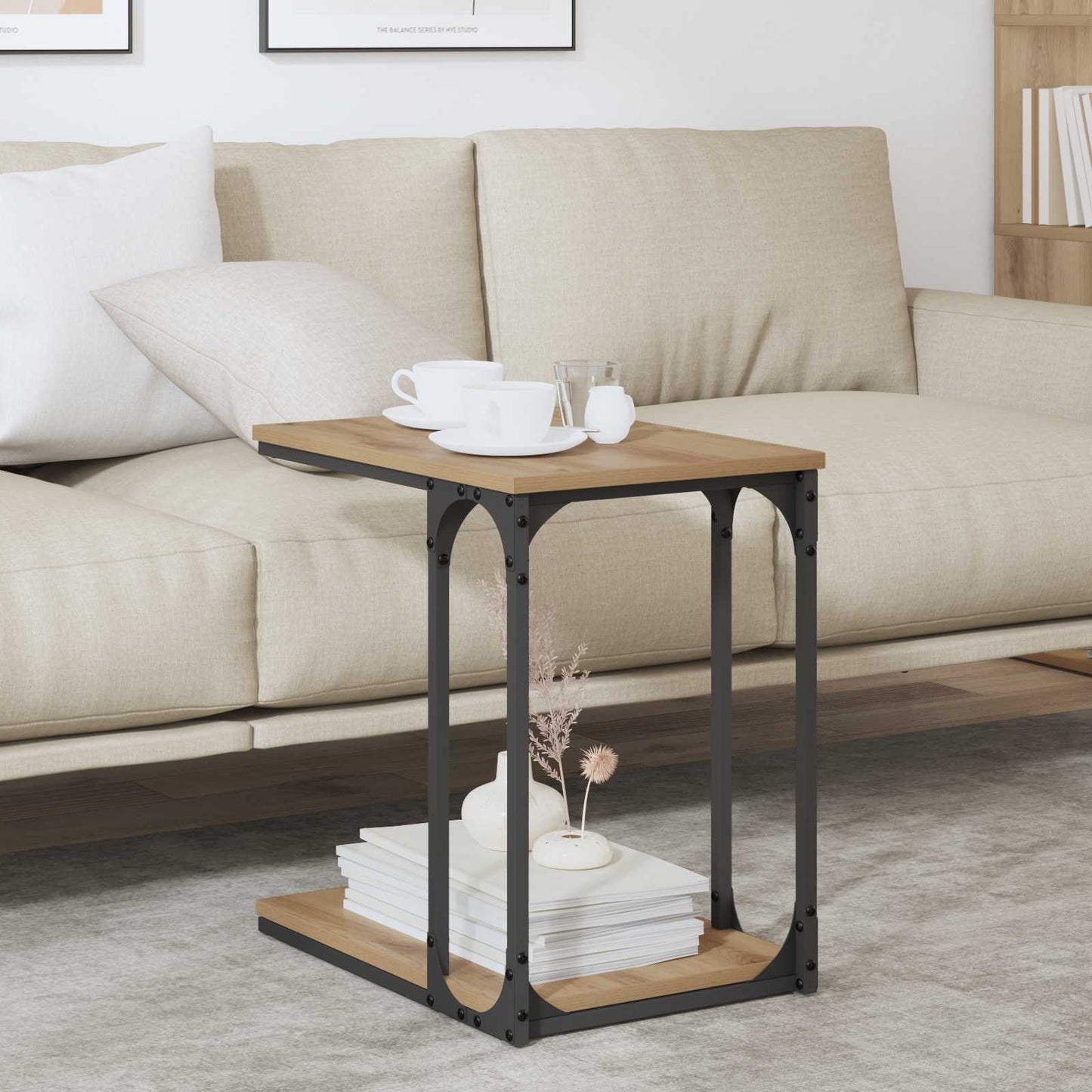 Side Table Artisan Oak 50 x 35 x 52 cm Engineered Wood