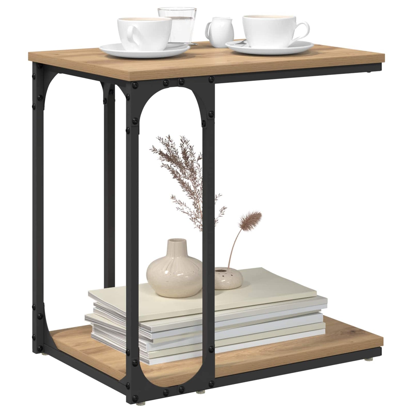 Side Table Artisan Oak 50 x 35 x 52 cm Engineered Wood
