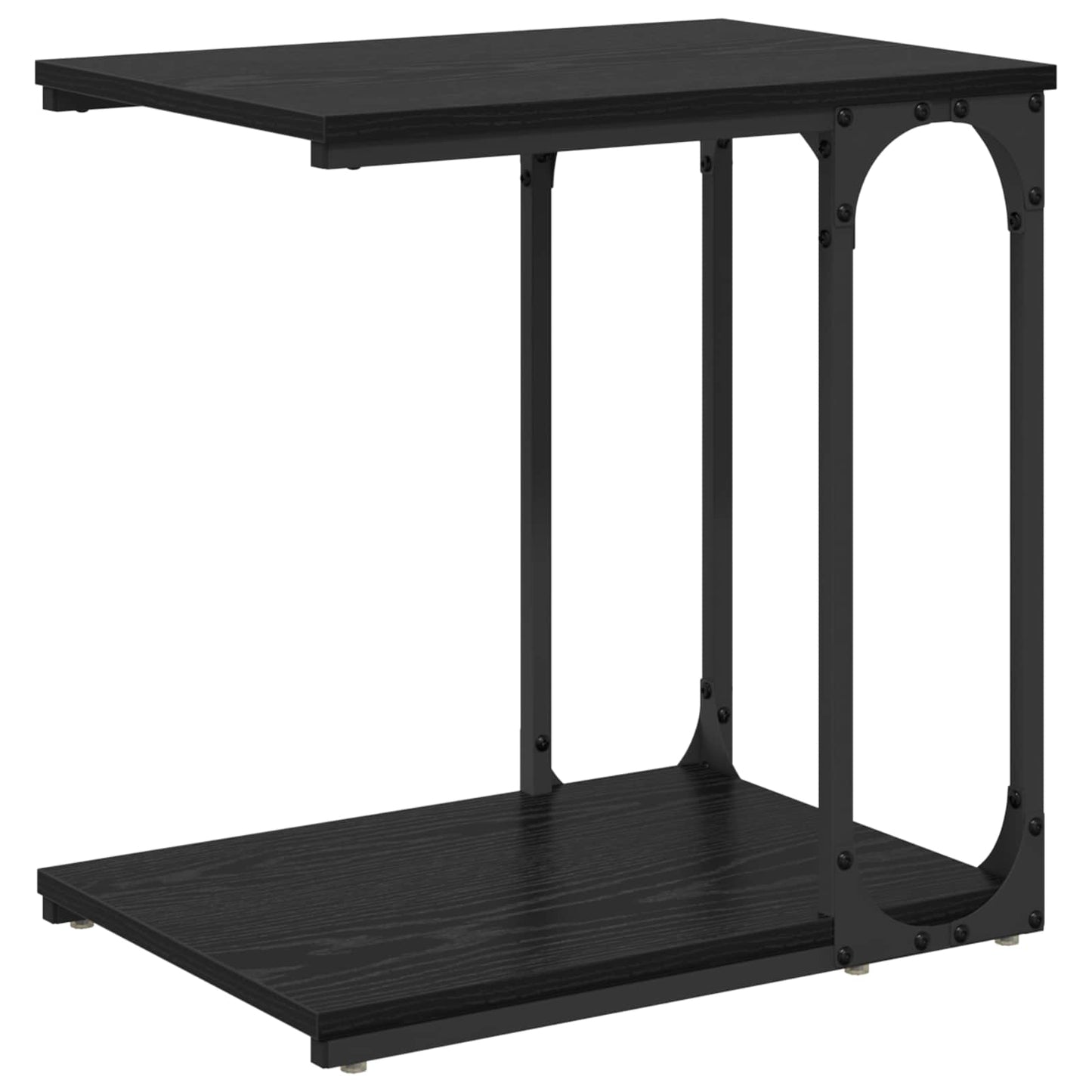 Side Table Black Oak 50 x 35 x 52 cm Engineered Wood