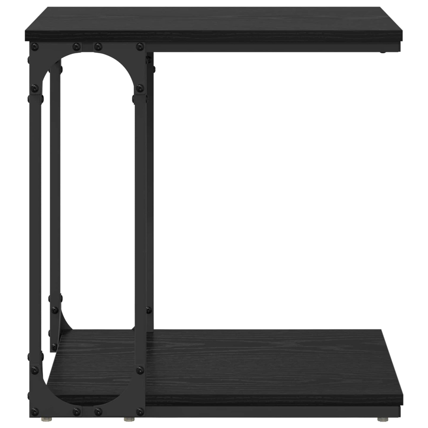 Side Table Black Oak 50 x 35 x 52 cm Engineered Wood