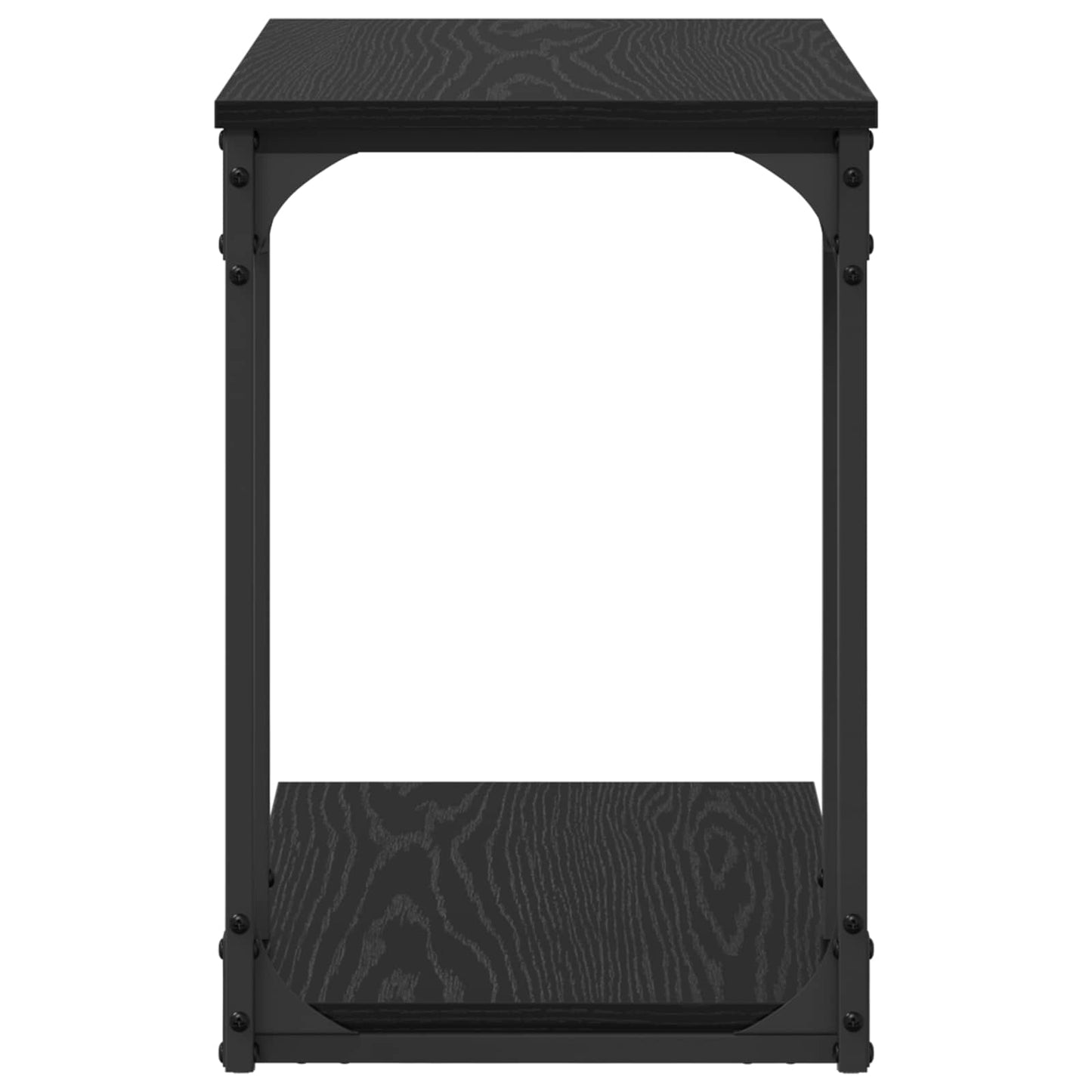 Side Table Black Oak 50 x 35 x 52 cm Engineered Wood
