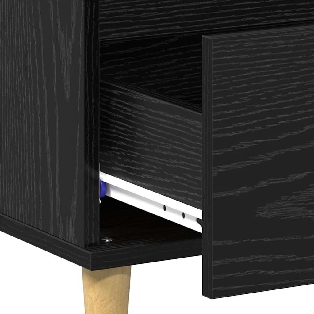 Coffee Table Black Oak 90 x 50 x 35 cm Engineered Wood