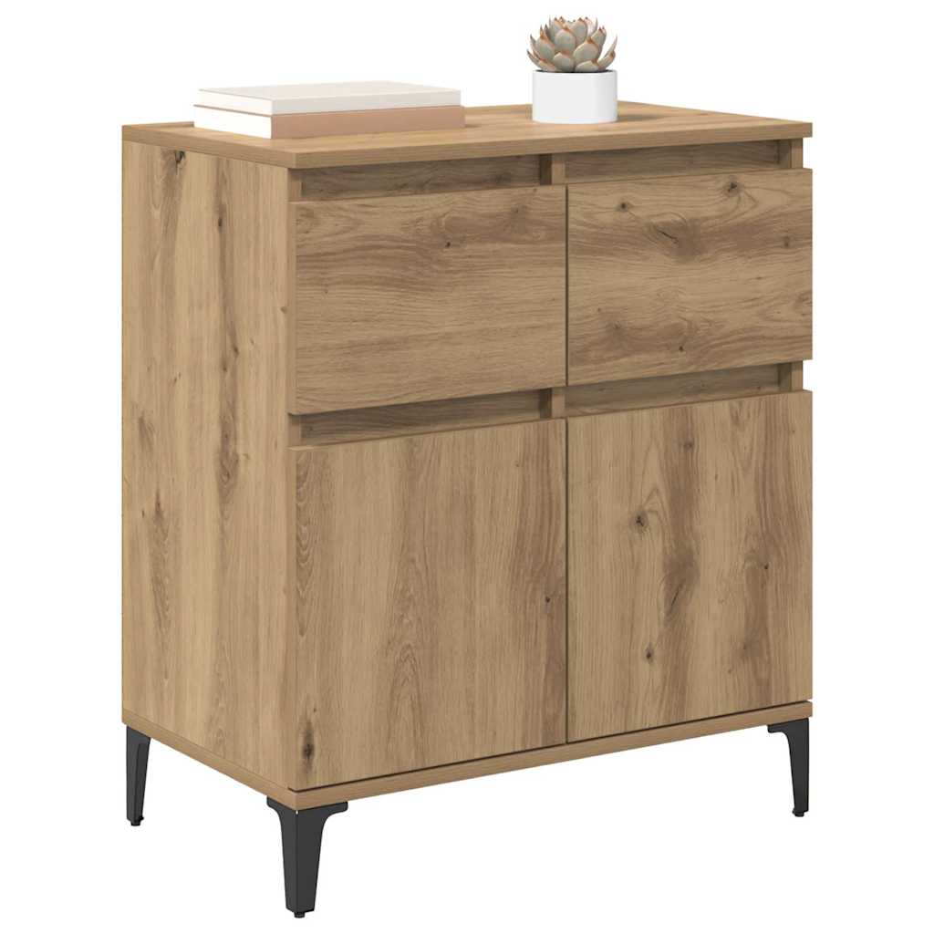 Sideboard Artisan Oak 60 x 35 x 70 cm Engineered Wood and Iron