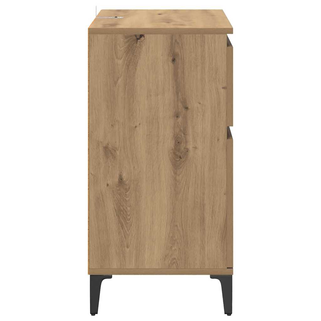 Sideboard Artisan Oak 60 x 35 x 70 cm Engineered Wood and Iron