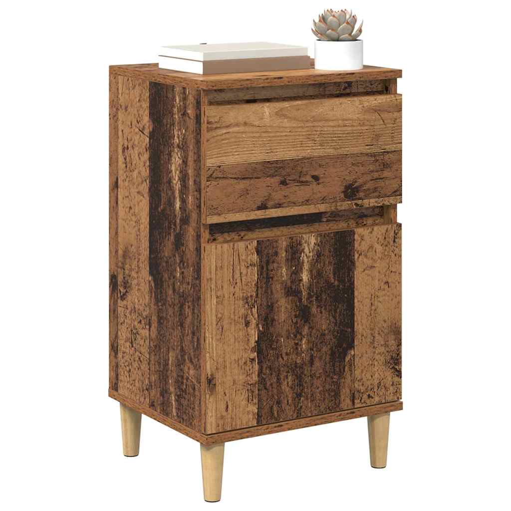 Bedside Cabinet 2 pcs Old Wood 40 x 35 x 70 cm Engineered Wood