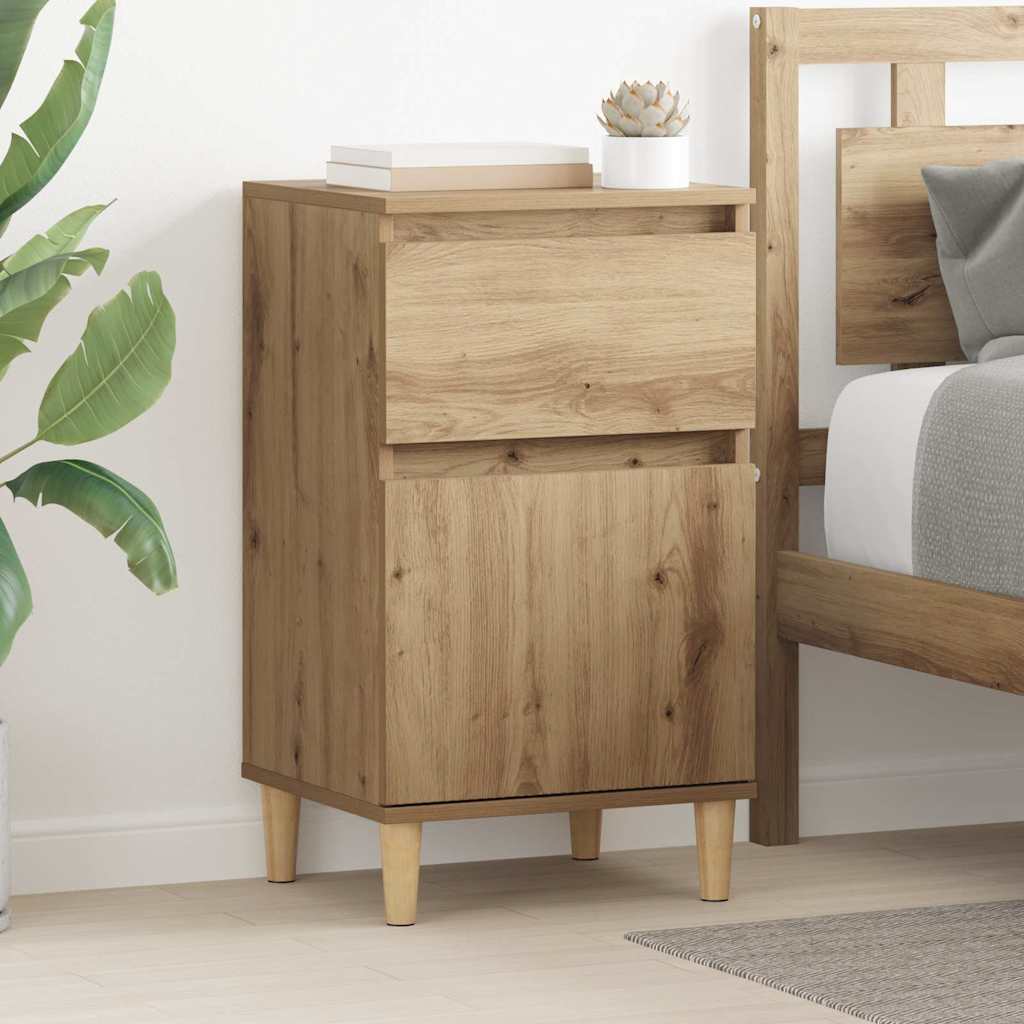 Bedside Cabinet with Drawer 2 pcs Artisan Oak 40 x 35 x 70 cm