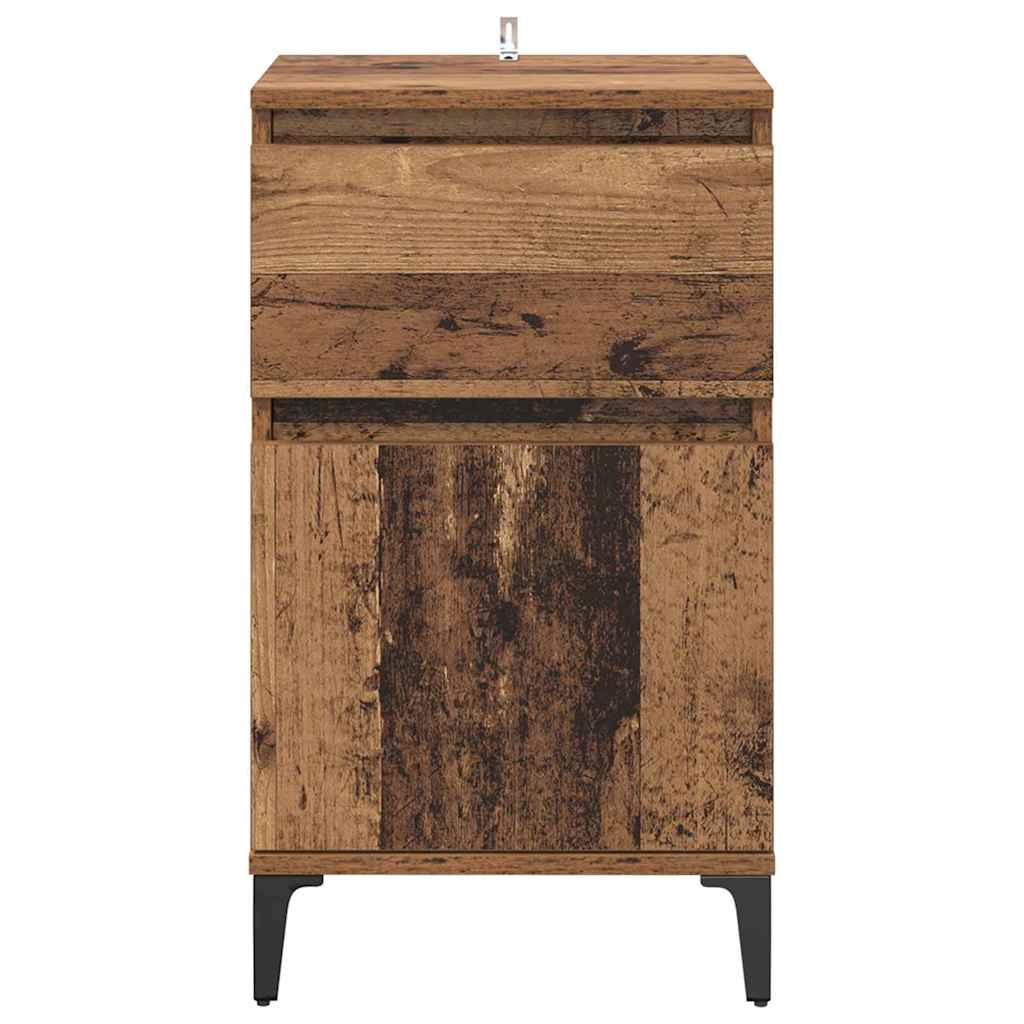 Bedside Cabinet 2 pcs Old Wood 40 x 35 x 70 cm Engineered Wood