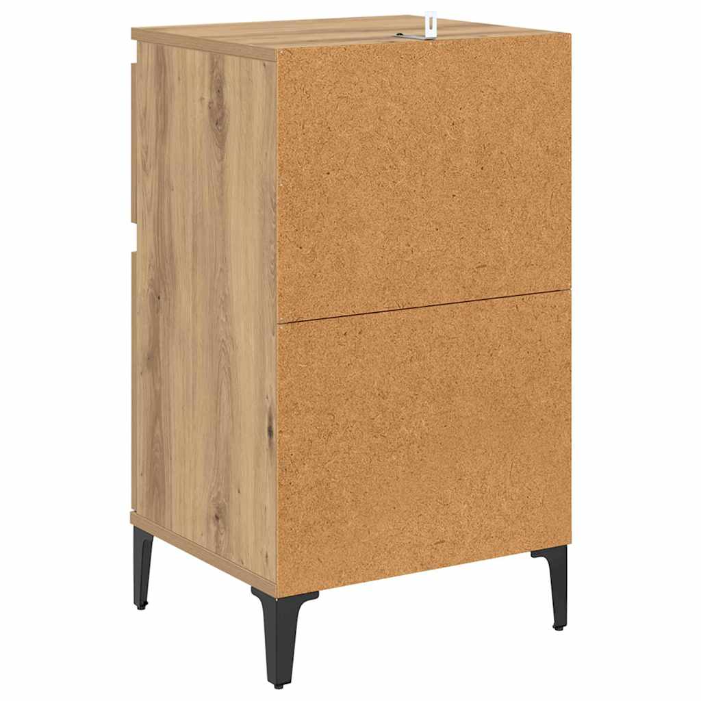 Bedside Cabinet with Drawer 2 pcs Artisan Oak 40 x 35 x 70 cm