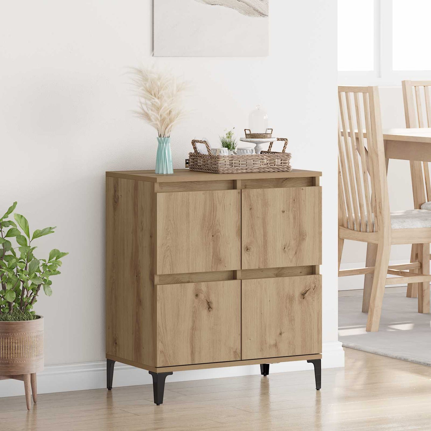 Sideboard Artisan Oak 60 x 35 x 70 cm Engineered Wood and Iron