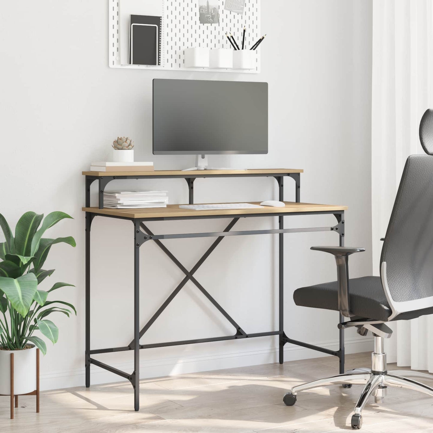 Desk Artisan Oak Engineered Wood 100 x 50 x 90 cm