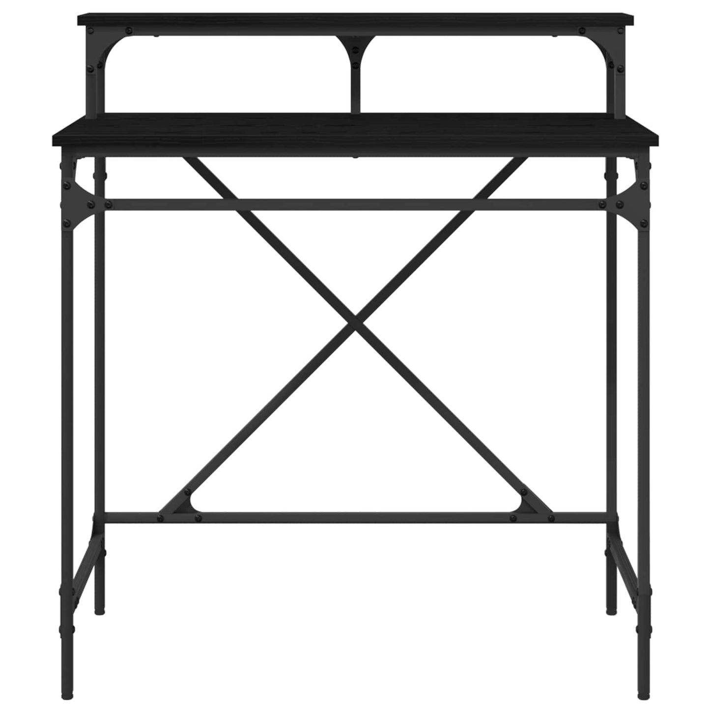 Desk Black Oak Engineered Wood 80 x 50 x 90 cm