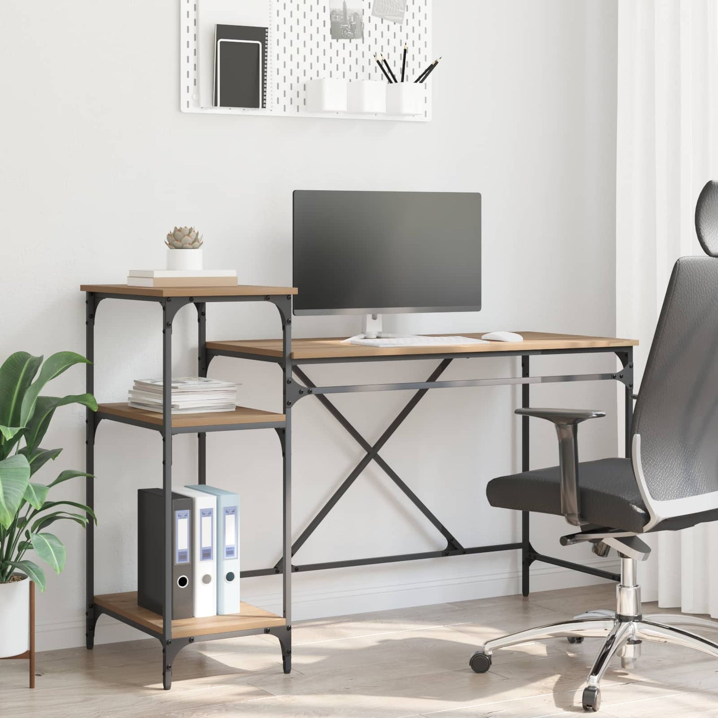 Desk Artisan Oak Engineered Wood 135 x 50 x 90 cm