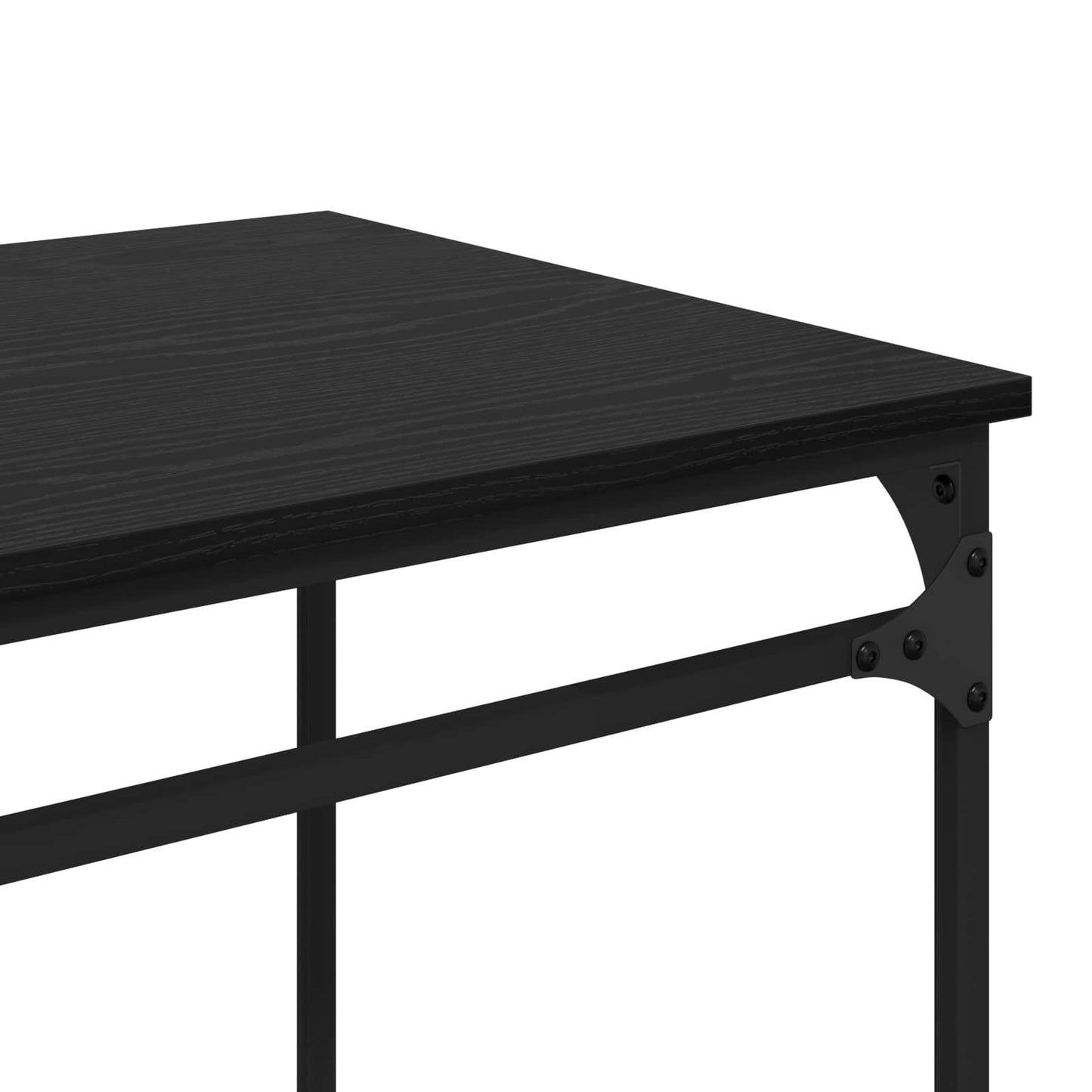 Desk Black Oak Engineered Wood 135 x 50 x 90 cm