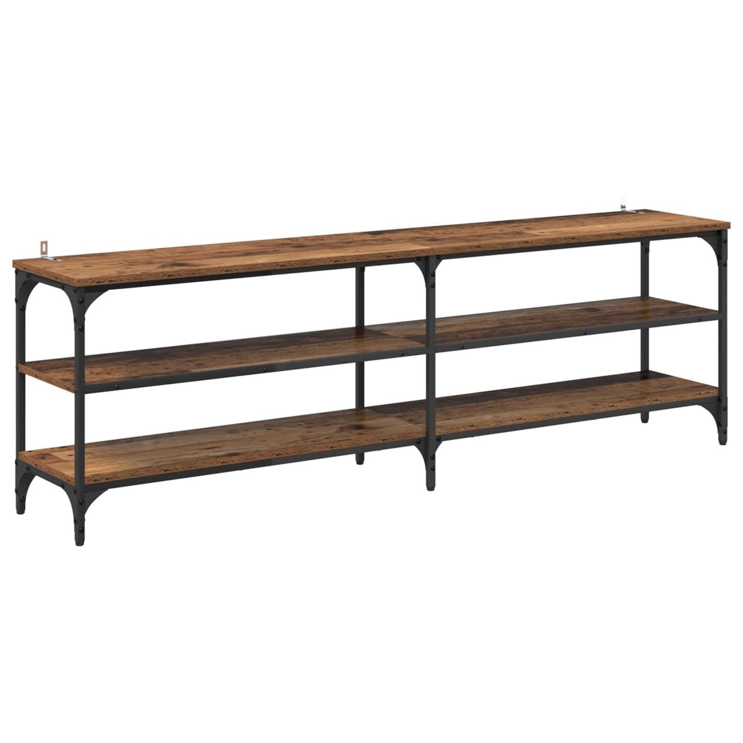 TV Cabinet Old Wood 160 x 30 x 50 cm Engineered Wood and Iron
