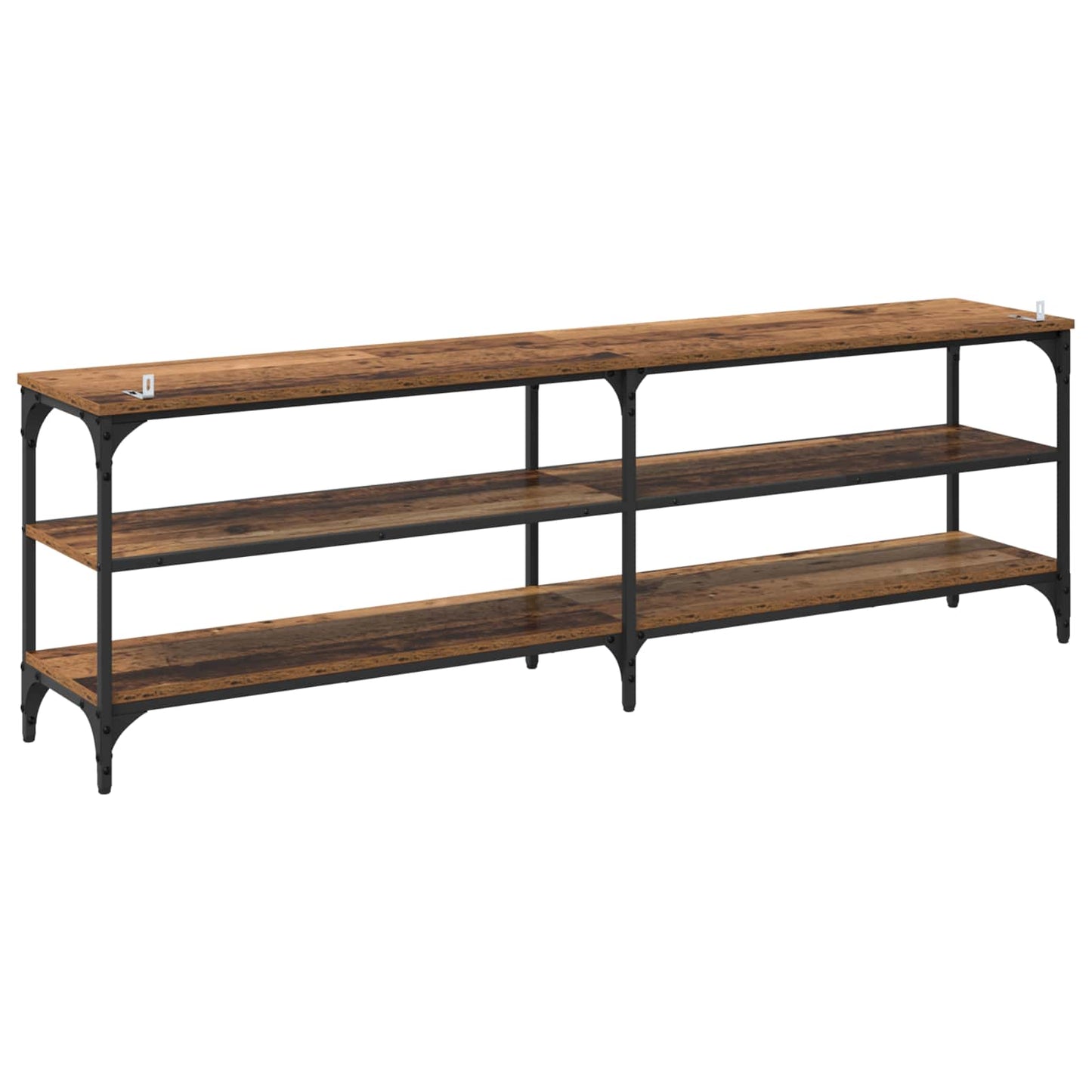 TV Cabinet Old Wood 160 x 30 x 50 cm Engineered Wood and Iron