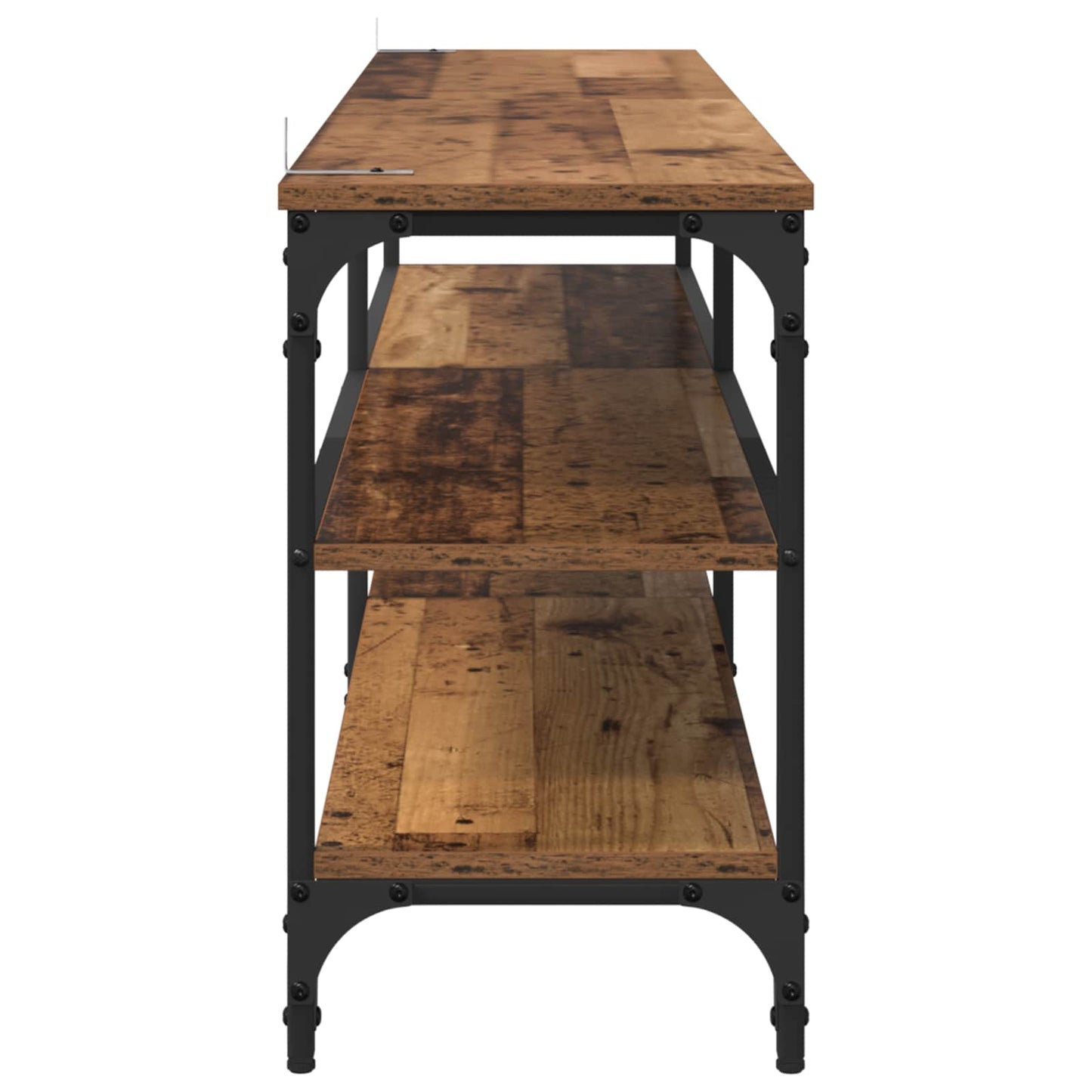 TV Cabinet Old Wood 160 x 30 x 50 cm Engineered Wood and Iron