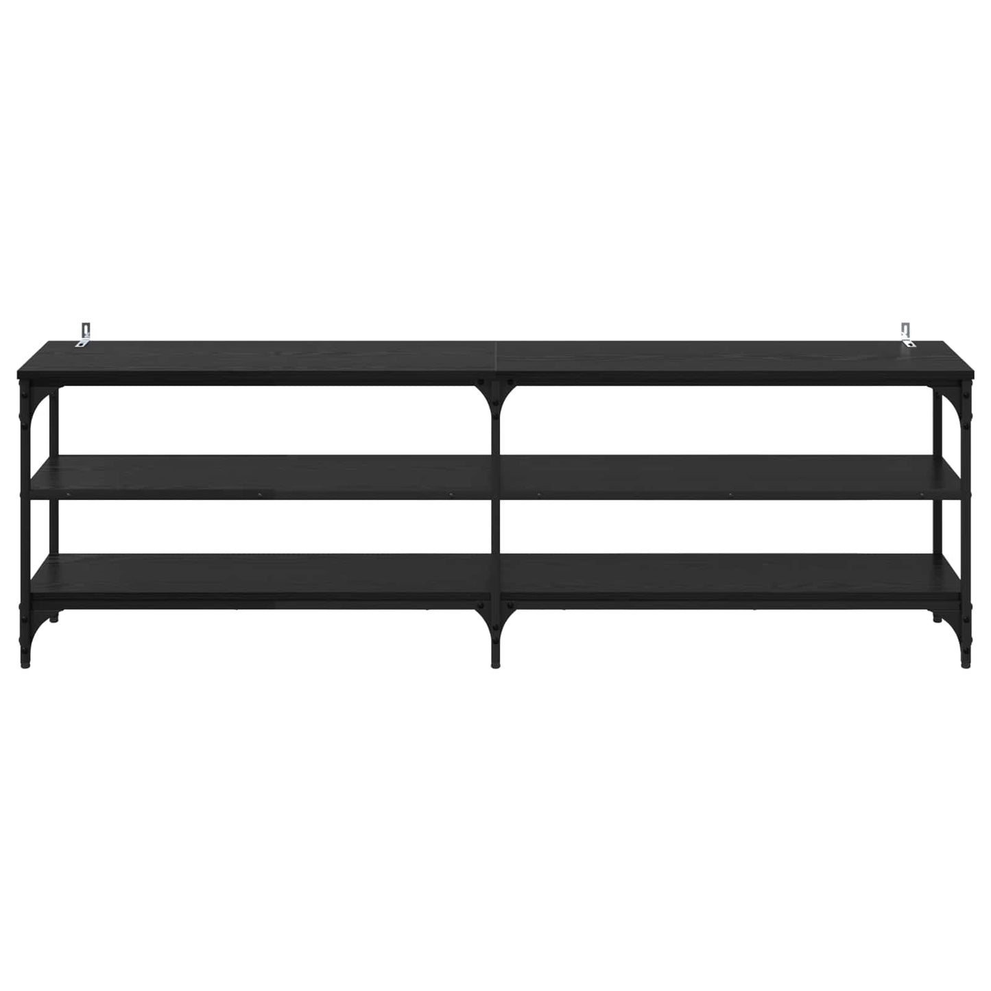 TV Cabinet Black Oak 160 x 30 x 50 cm Engineered Wood and Iron