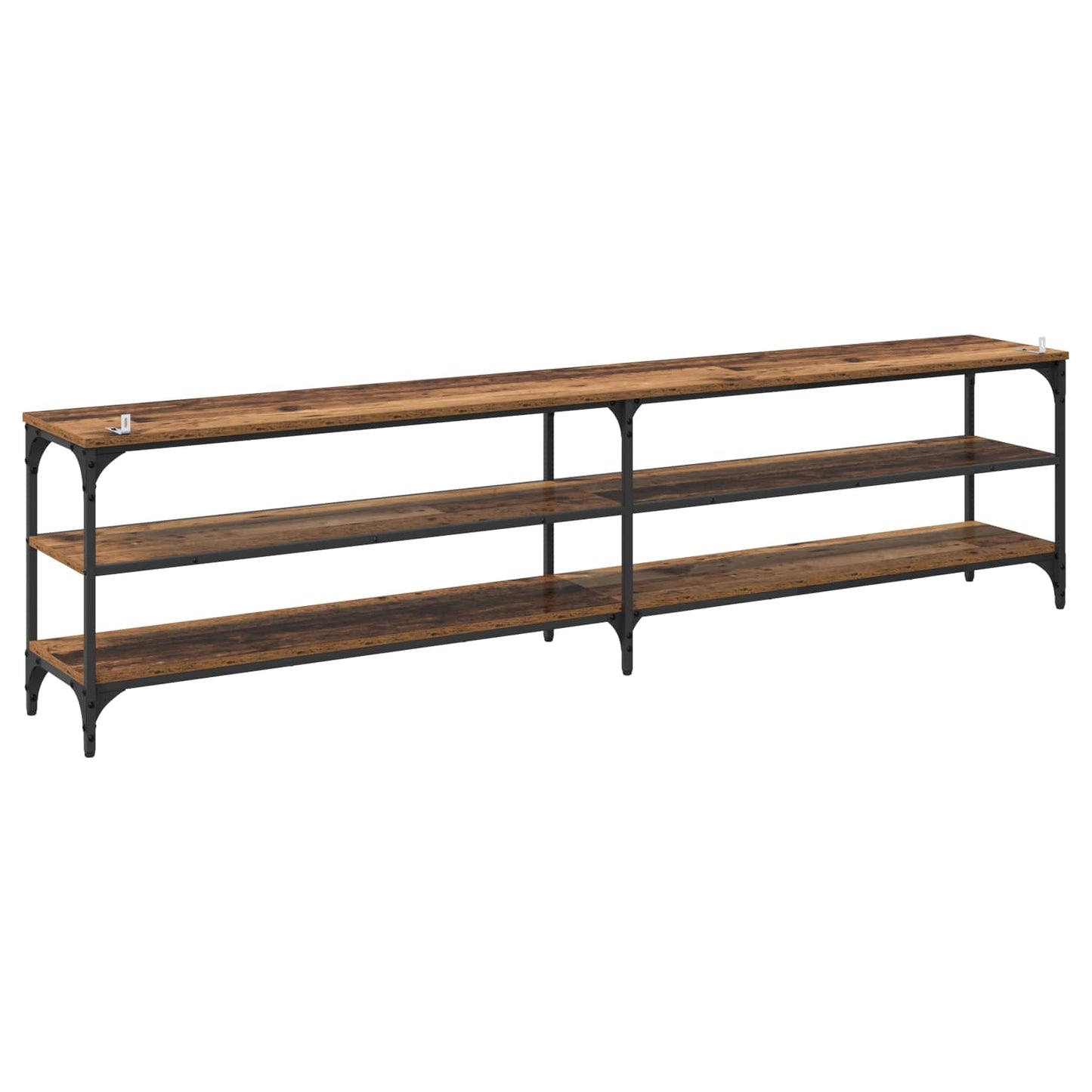 TV Cabinet Old Wood 200 x 30 x 50 cm Engineered Wood and Iron