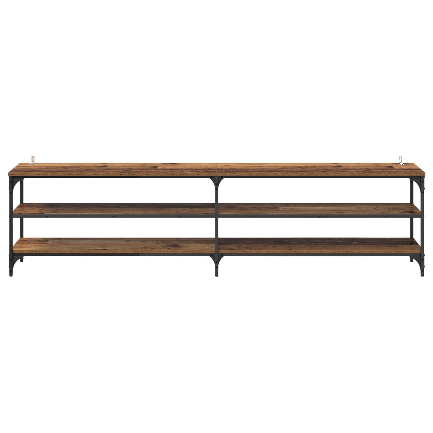 TV Cabinet Old Wood 200 x 30 x 50 cm Engineered Wood and Iron