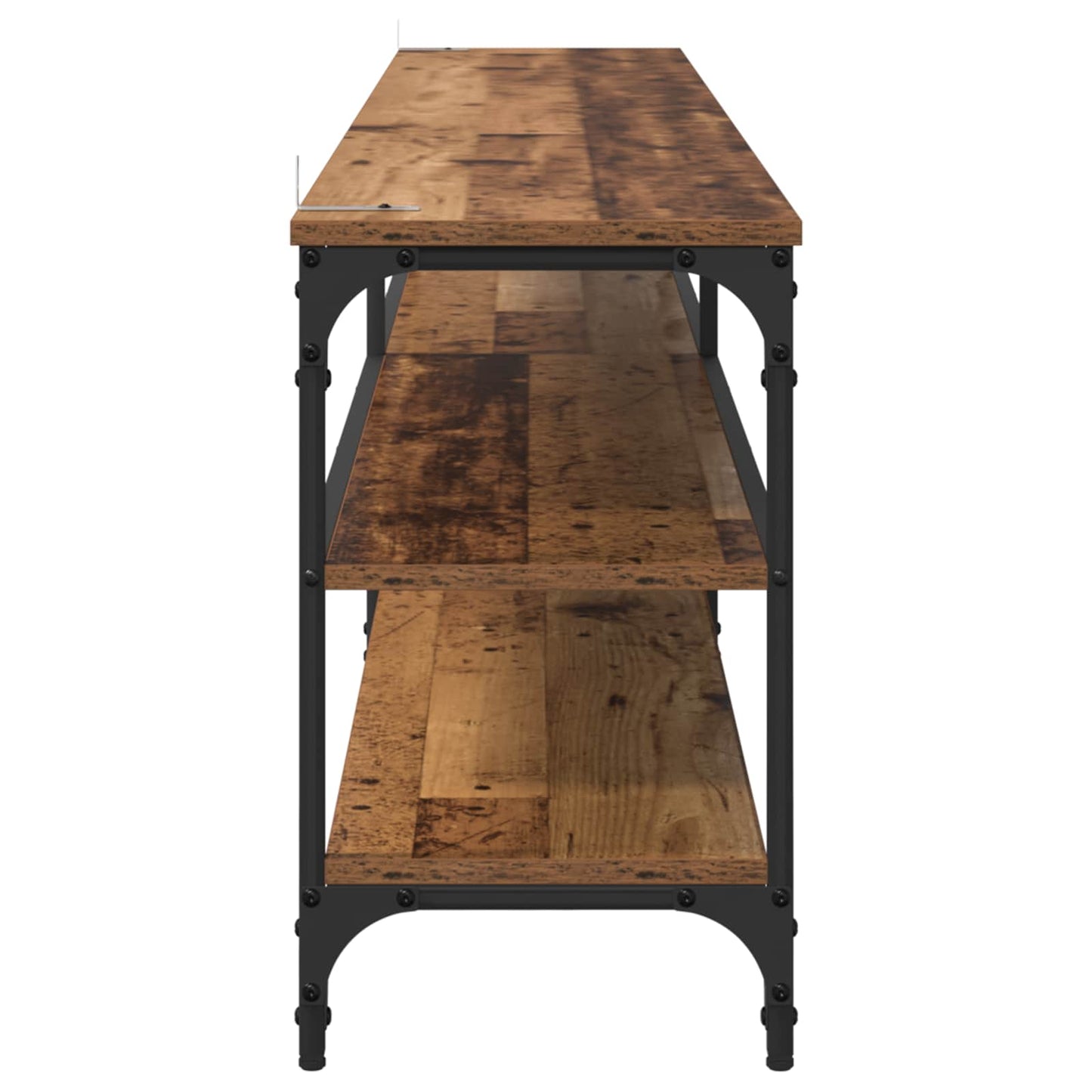 TV Cabinet Old Wood 200 x 30 x 50 cm Engineered Wood and Iron
