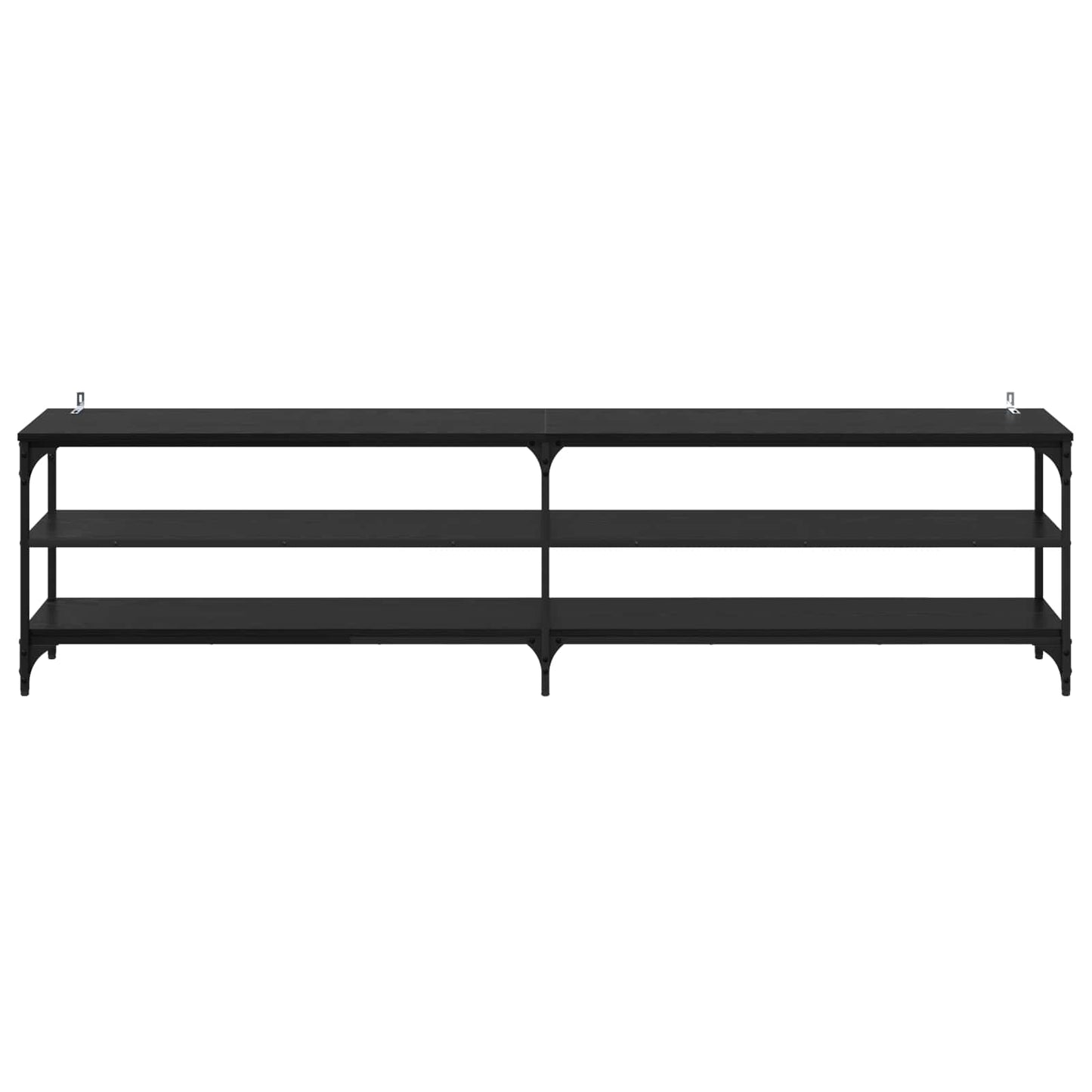 TV Cabinet Black Oak 200 x 30 x 50 cm Engineered Wood and Iron