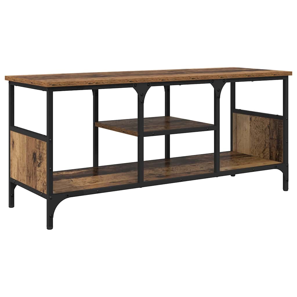 TV Cabinet Old Wood 100 x 35 x 45 cm Engineered Wood and Iron
