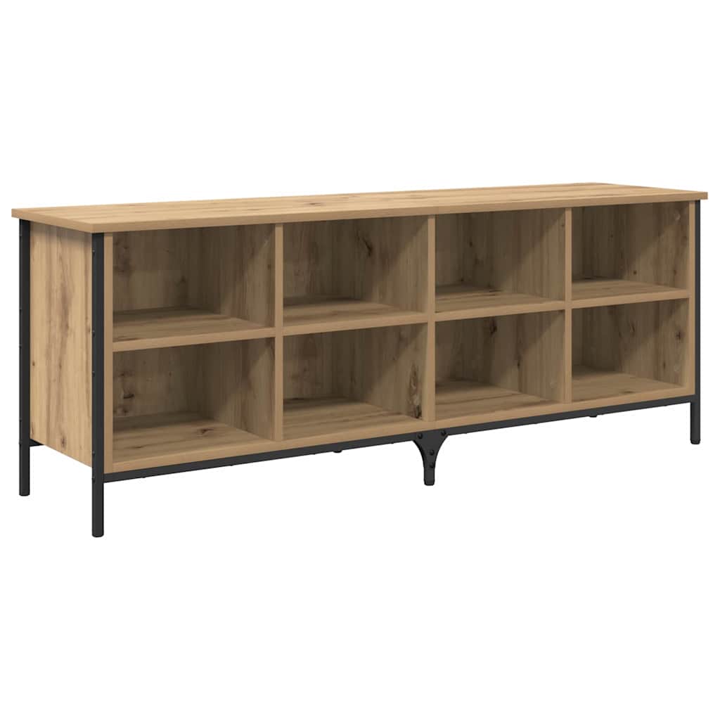 Shoe Cabinet with Shelf Artisan Oak 131 x 35 x 50 cm