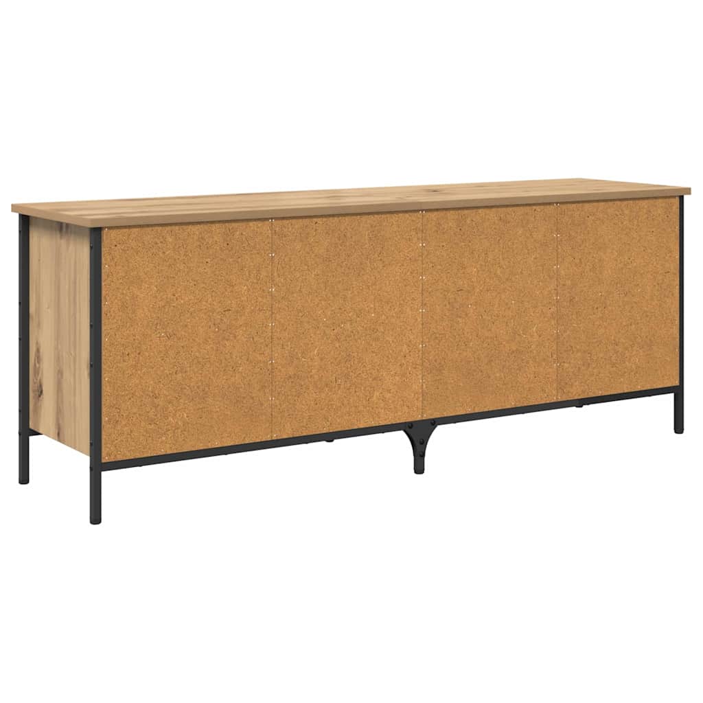 Shoe Cabinet with Shelf Artisan Oak 131 x 35 x 50 cm