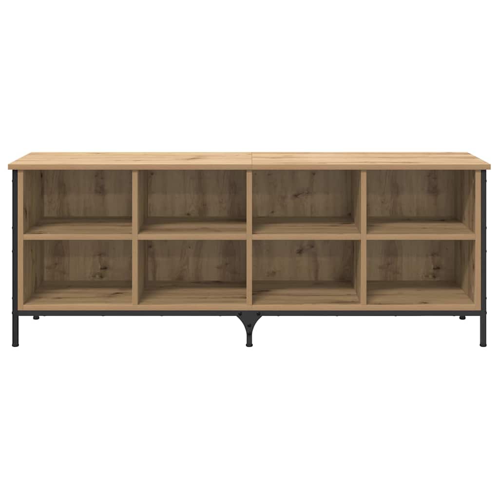 Shoe Cabinet with Shelf Artisan Oak 131 x 35 x 50 cm